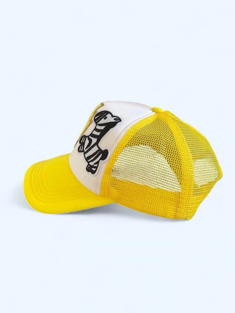 Yellow white custom‎ trucker hat